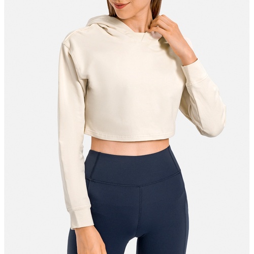 Pullover Atasan Crop Gym Yoga Wanita