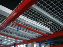 Durable wire mesh deck railing, warehouse rack