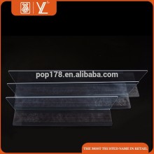 clear plastic shelf divider with magnetic strip