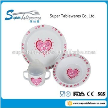 3pcs kids western melamine dinnerware sets