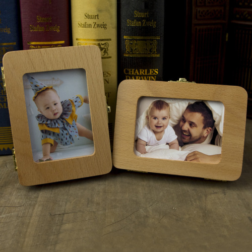 Baby Teeth Save Organizer Wooden Tooth Storage Box