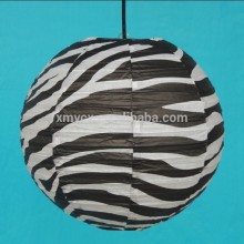 Handcraft stripe pattern black and white paper lantern