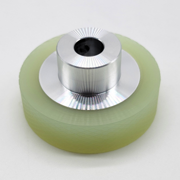 Customized durable pu guide pulley wire feed wheel aluminum alloy core wire feed roller with Knurling