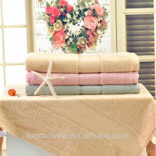 Wholesale solid color jacquard terry bamboo fiber towel