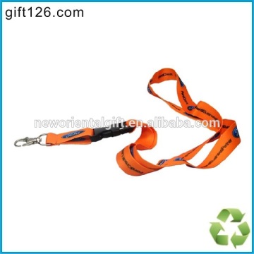 Heat tranfer imprint orange lanyards