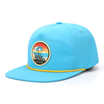 Cotton snapback hat with patch