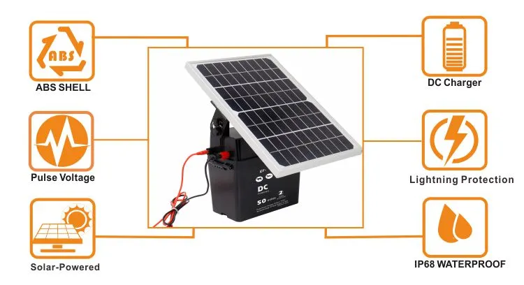 20W 2j Solar Electric Fence Energizer for Cattle