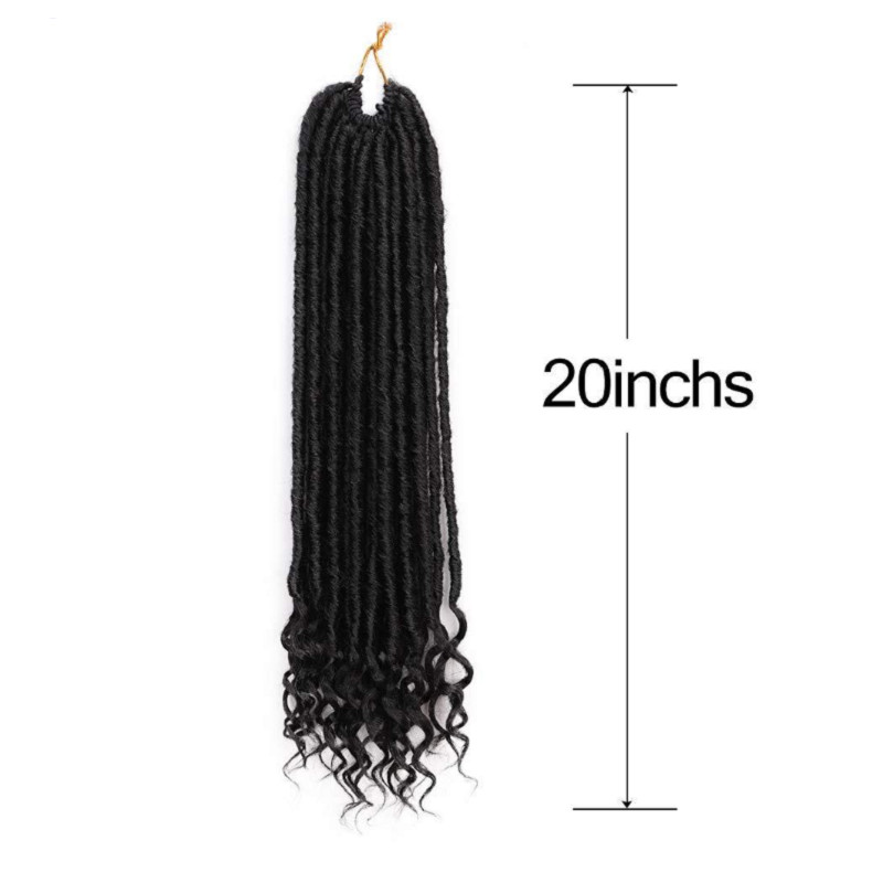 Crochet Hair Faux Locs Curly Ends Goddess Faux Locs Braids Synthetic Hair Extension