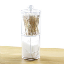 High Quality Acrylic Round Makeup Cotton Container Bathroom Acrylic Cotton Holder