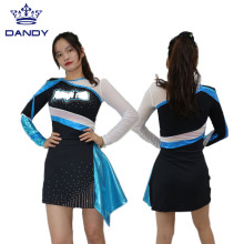 Anpassad röd cheer uniform Sexig cheerleading uniformer