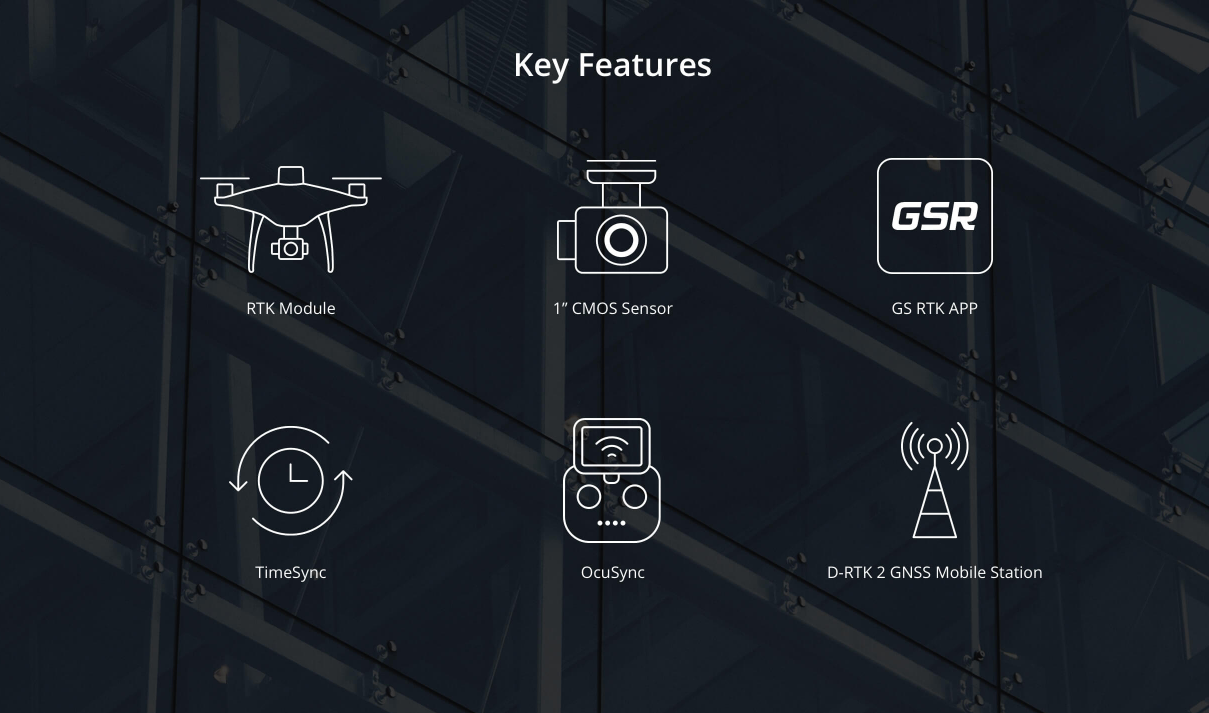 DJI Phantom 4 RTK Mapping DRONE Compatibility with D-RTK 2 Mobile Station P4 RTK Built for Surveyors