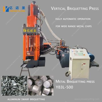 Vertical Aluminum Chips Briquetter Machine