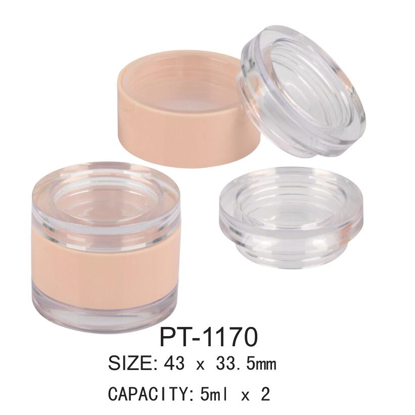 Cute Round Plastic Cosmetics and Skincare Pot