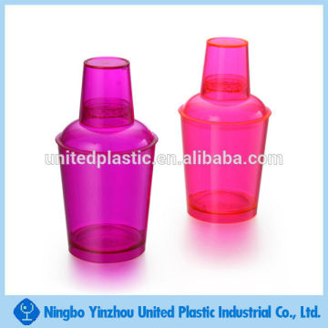 Hot selling cheap 12oz plastic cocktail shaker pink