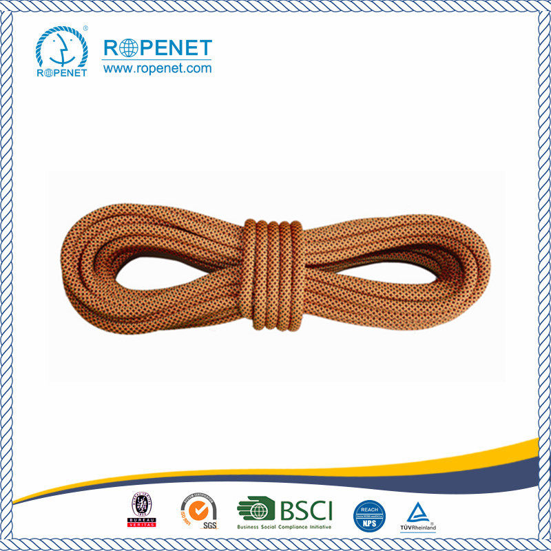 Orange Nylon 66 Polyester Climbing Rope