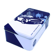 Cosmetic tin with door hinge cans