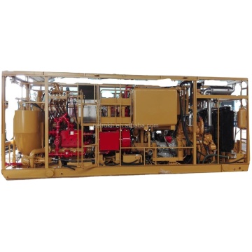 Twin Pump Skid-Mounted Cementing Unit with Twin Engine