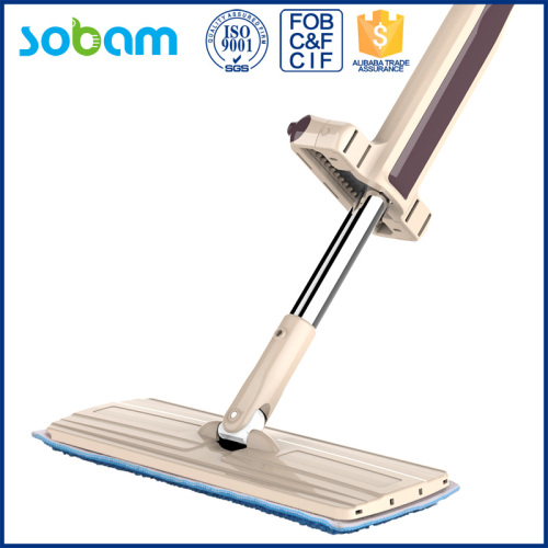 Hand Free Microfiber Twist Floor Cleaning Flat Mop