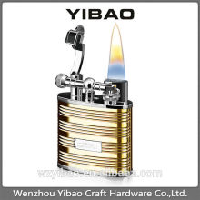 Wholesale zinc alloy double electroplate custom jet flame lighter