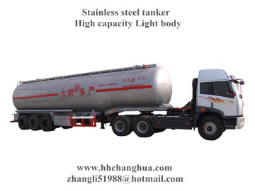 stainless steel tank truck, semi trailer