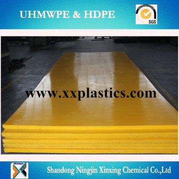 UHMWPE plastic sheet/Engineering Plastics UHMWPE Sheet/UHMWPE sheet in yellow color