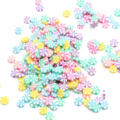 Fabrikpreis 5mm Candy Polymer Clay Simulation Lebensmittelscheiben DIY Dekor Party Weihnachten Mädchen Nail Art Craft Schleimfüller