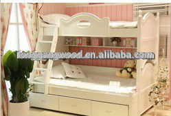 wooden bunk kids bed