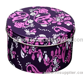 Small Round Chocolate Tin Box 