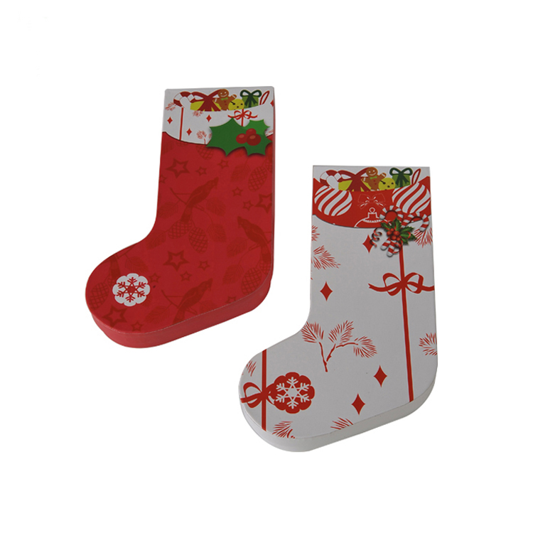 Custom Design Sock Shaped Christmas Gift Box