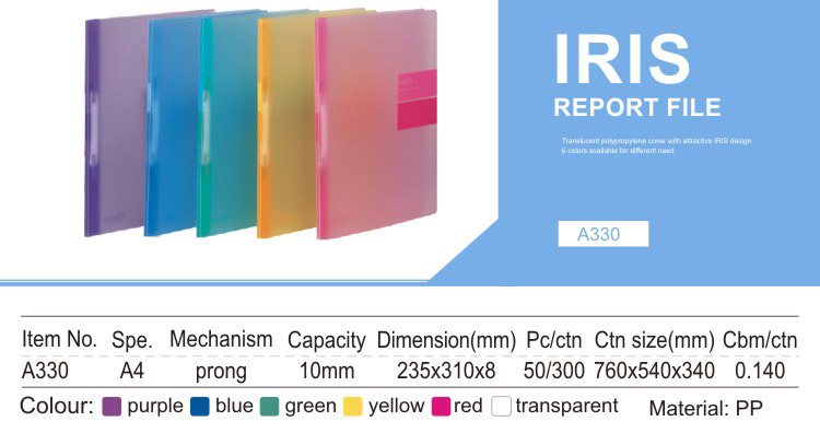 High Performance Color translucent pp Files Folders Manufacturers In China, Plastic A4 Report File