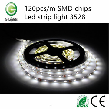 120pcs / m SMD chip levou tira luz 3528