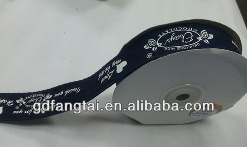 Dark blue cotton animal print organza ribbon for packing and decoration