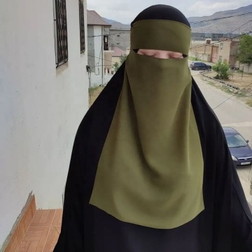 Cotton Chiffon Veil - Dubai Middle East One Layer Cotton Chiffon Veil Islamic Muslim