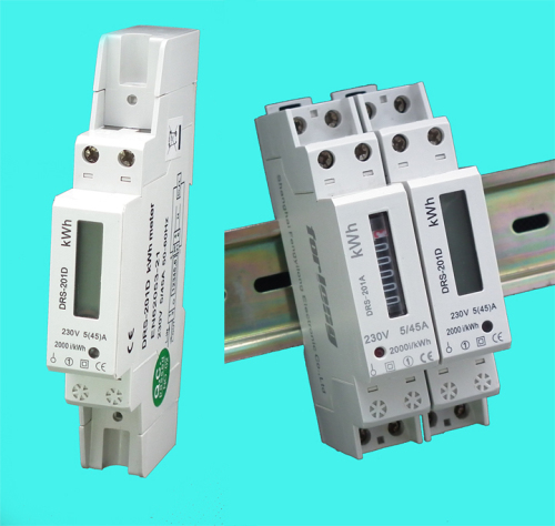 Best-seller single phase two wire DIN Rail energy meter from China (DRS-201D)