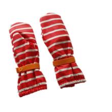 Stripe Red PU Waterproof Rain Mitten/Rain Glove/Raincoat with Button for Baby/Child