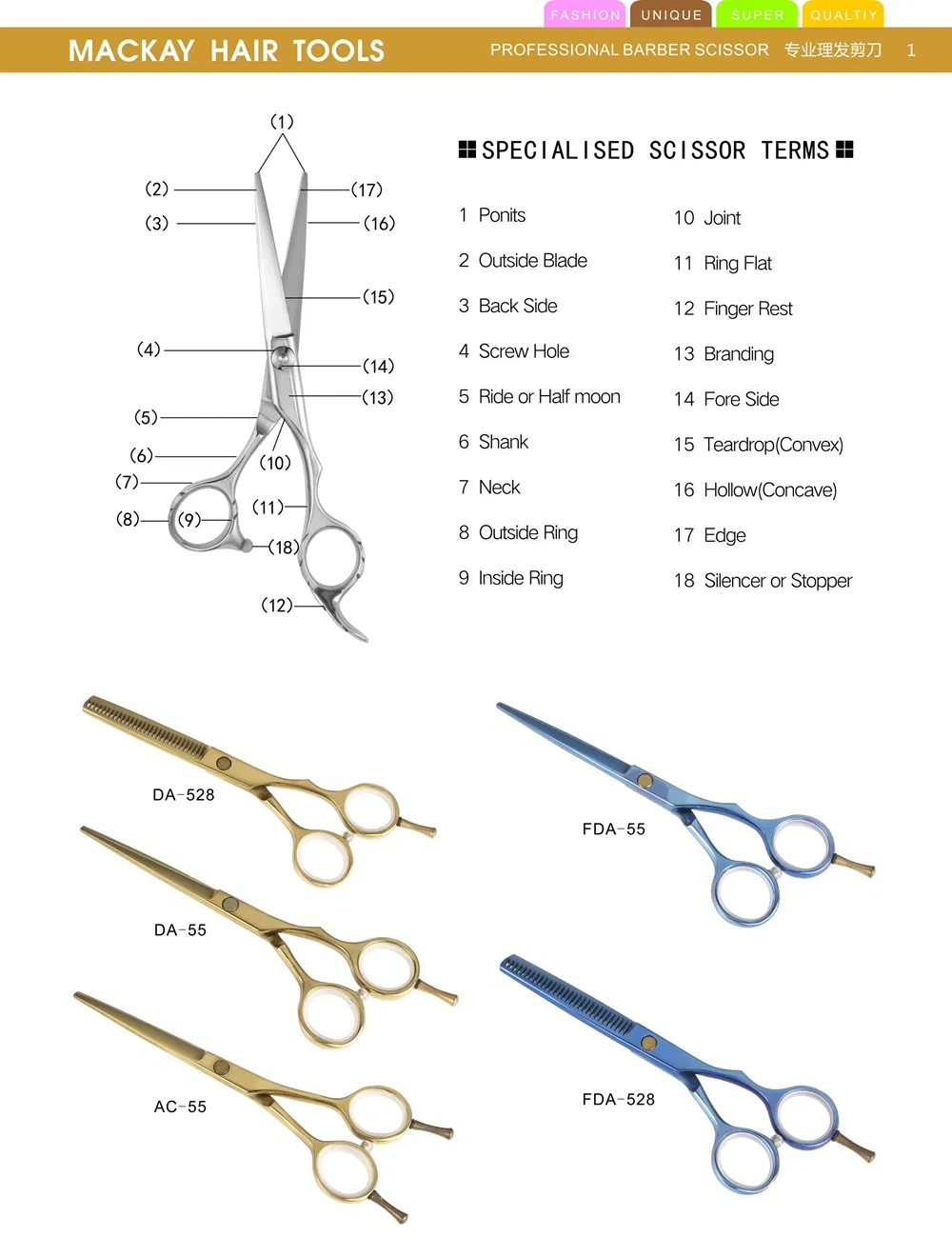 Customized Beauty Scissors Black Stainless Steel Hairdressing Tool Pet Hair Trimming