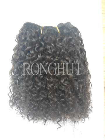 Beautiful african hair style bebe curl human hair mixed animal hair weaving