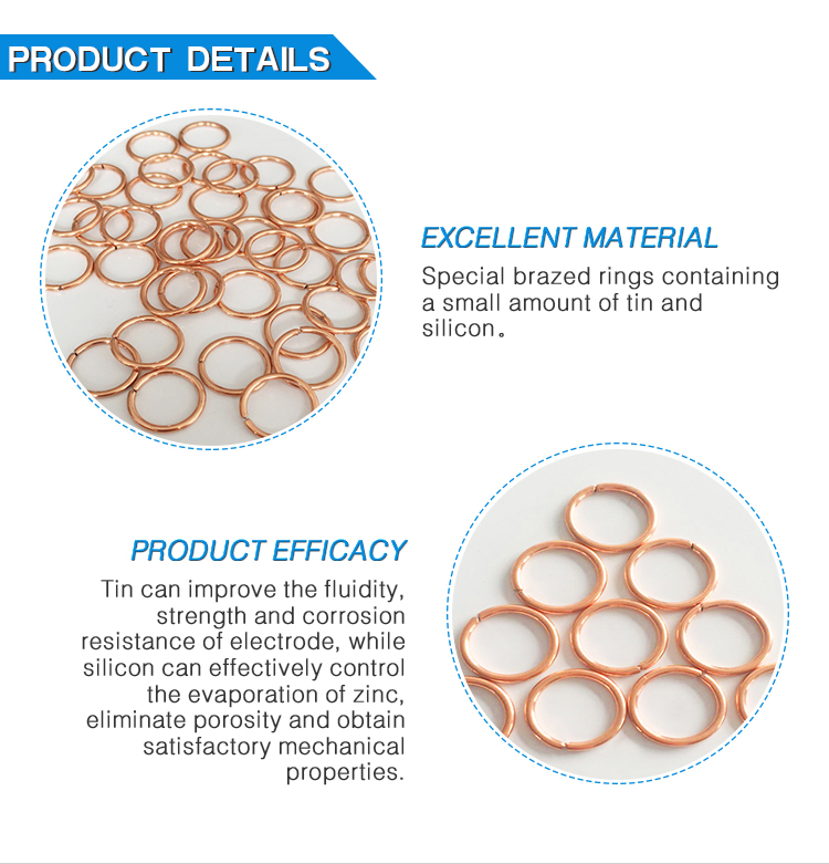 Flux Cored Arc Welding Rings Cheap Price By China Supplier Phosphorus Copper Soldering Rings