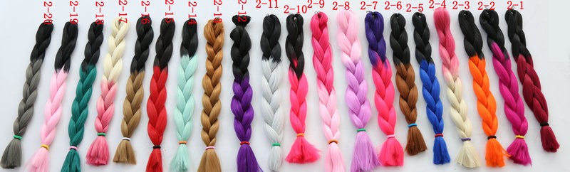 Factory Wholesale Cheap Price colorful Ombre Two Tone yaki Synthetic hair weft expression Jumbo Braiding Hair extensions