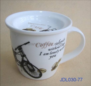 Unique Pocelain Coffee Mug for Breakfast