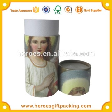 Trade Assurance Customized Round Cylinder Paper Tube Classical Human Portrait Round Paper Tube