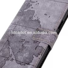 World Map Pattern Wallet Leather Case for Samsung Galaxy Note5