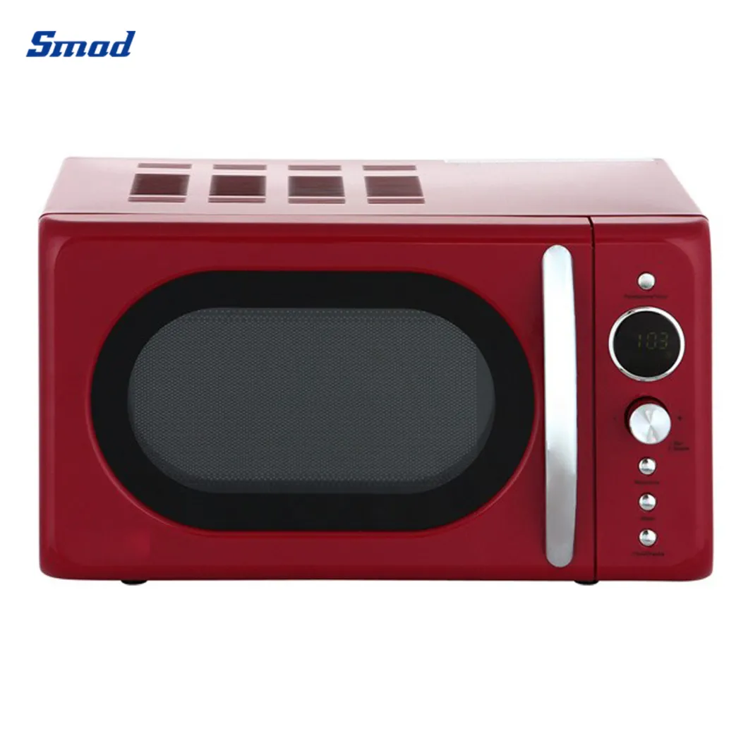 OEM 20L 700W Retro Mini Small Portable Red Counter Top Microwave Oven Price