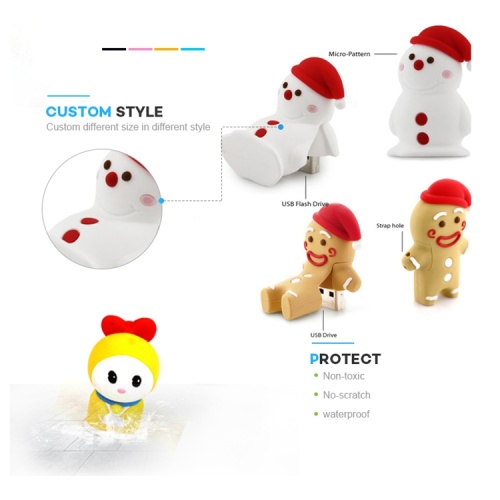 Silicone USB Bìa Snow-man USB Vỏ chống thấm nước