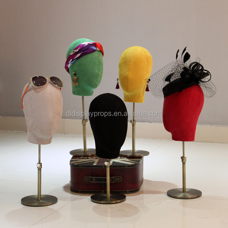 Fashion Wigs Hat Display Heads DL180527 Male Solid Beech Wooden Mannequin Head With Ears