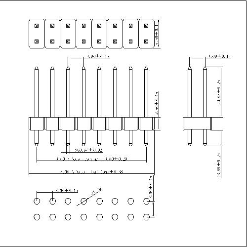 3.00 mm Pin Header DUAL ROW STRAIGHT TYPE PHIS01-XXS-A-B-XX