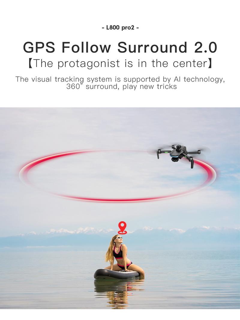 L800 PRO2 360 Laser Obstacle Avoidance Three Axis Gimbal Brushless GPS HD Aerial Photography Folding Quadcopter
