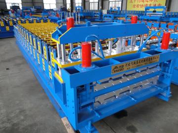 Metal double layer roof sheet roll forming machines