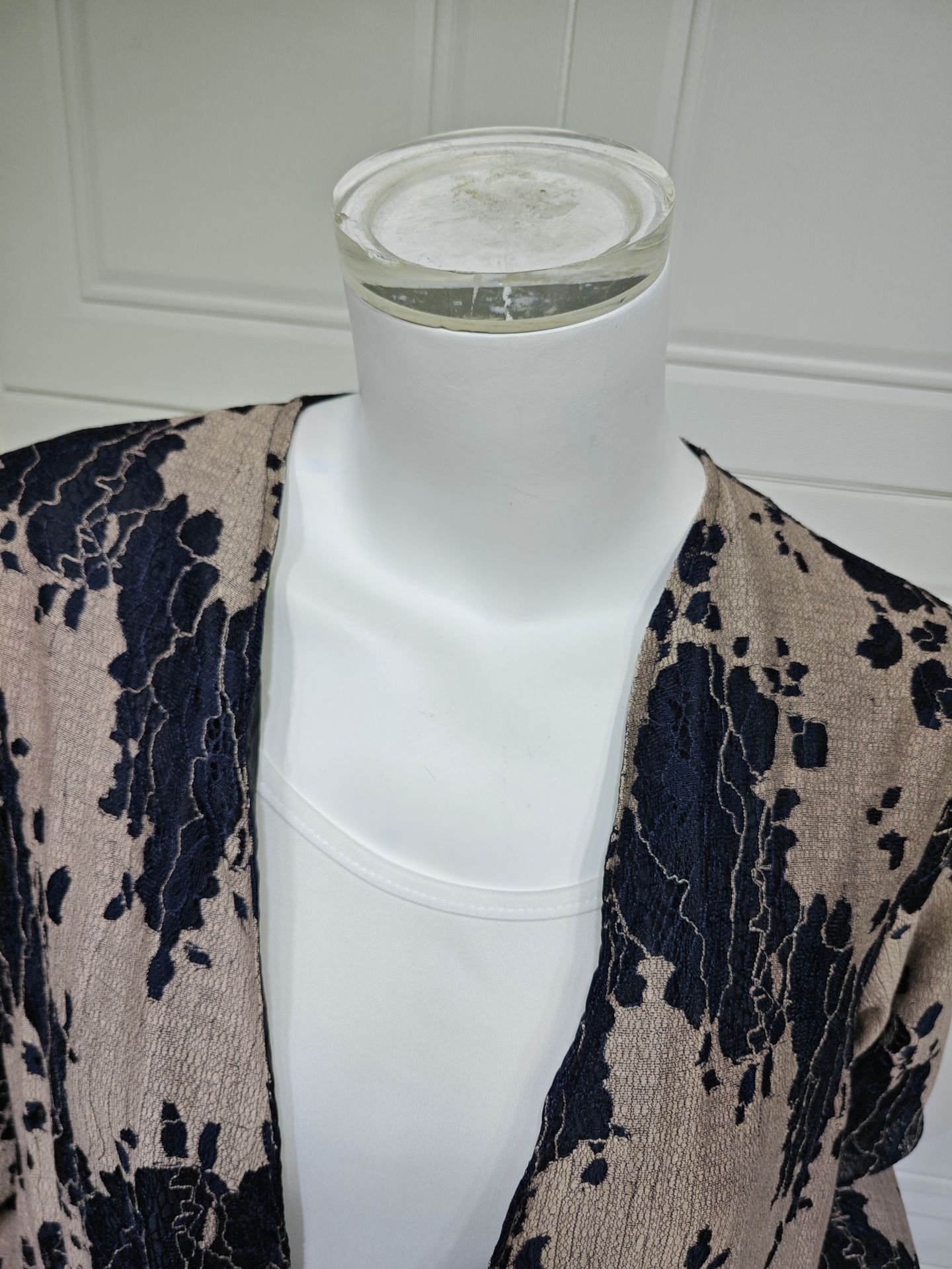 ژاکت کش باف پشمی توری Abaya MQ300 (2) Lace Abaya Cardigan MQ300 (2)