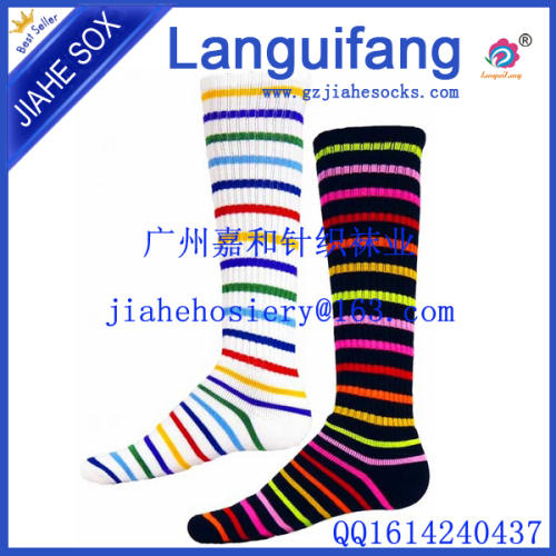 Multi-Color Knee-High Stripe Socks